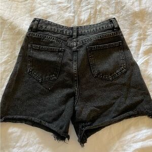 Black Denim Jean Shorts